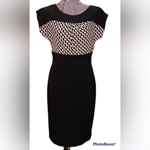 White House Black Market Black and White Dress